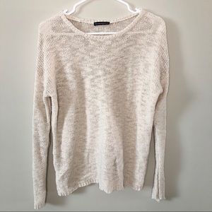 Brandy Melville White Knit Sweater One Size